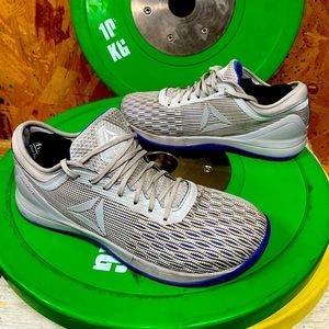 Reebok Nano 7 Silver w/Blue Sole Size 9.5